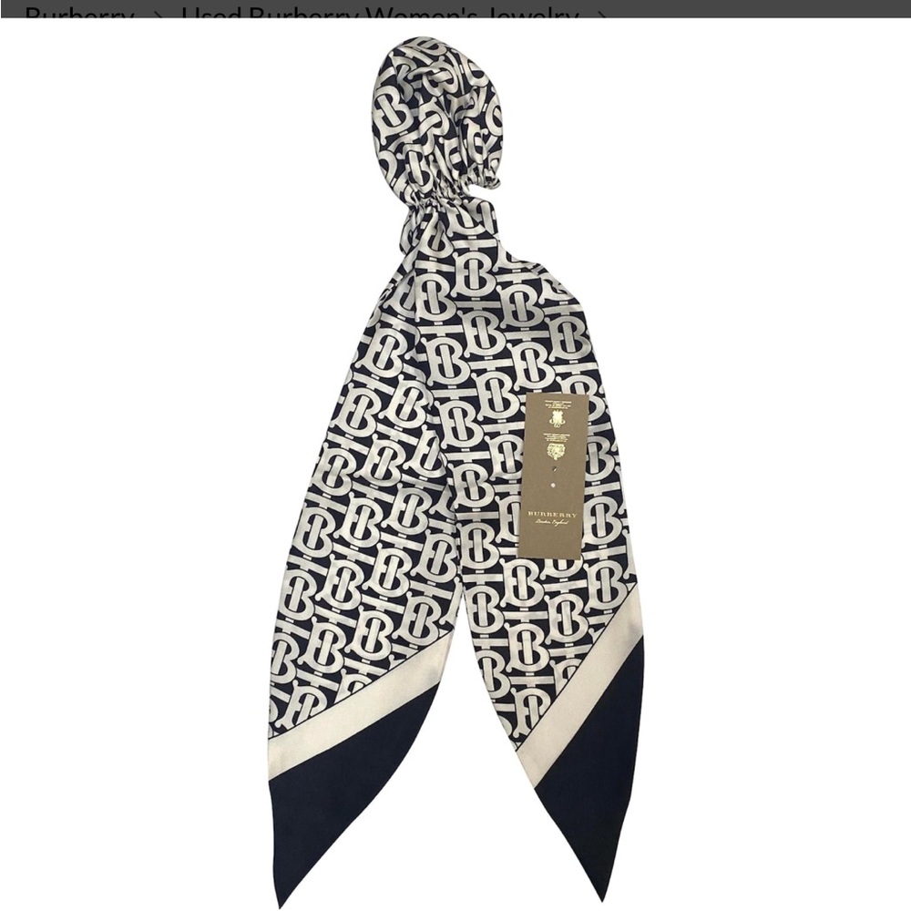 Authentic Burberry Monogram Hair Bun Scarf